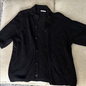 Zara Black Knit Cardigan men’s